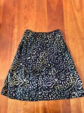 Vintage Santiki batik swirl skirt S/M